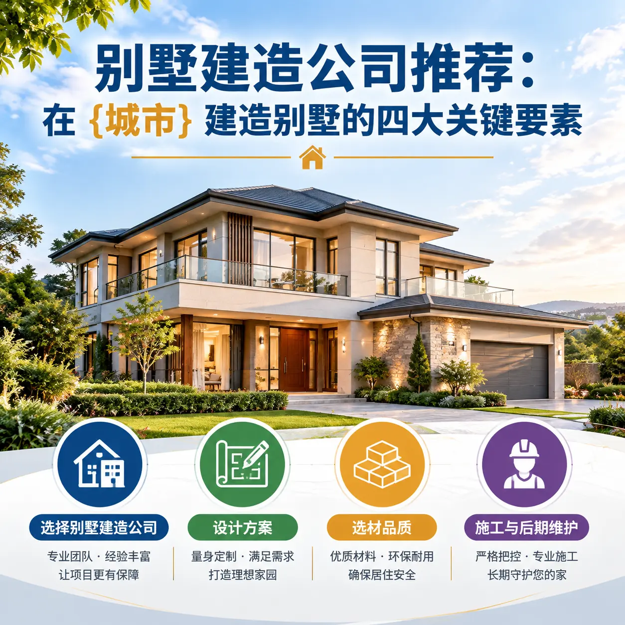 别墅建造公司推荐:在 习水 建造别墅的四大关键要素