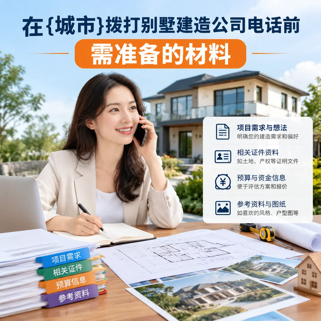 在习水拨打别墅建造公司电话前需准备的材料